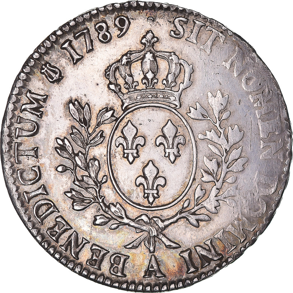 Moneda, Francia, Louis XVI, Ecu aux branches d'olivier, 1789, Paris, MBC+