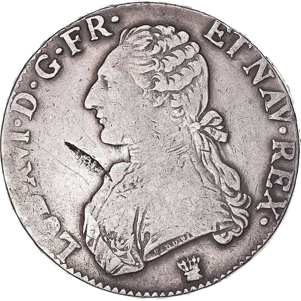 Moneta, Francia, Louis XVI, Ecu aux branches d'olivier, 1791, Limoges, MB+