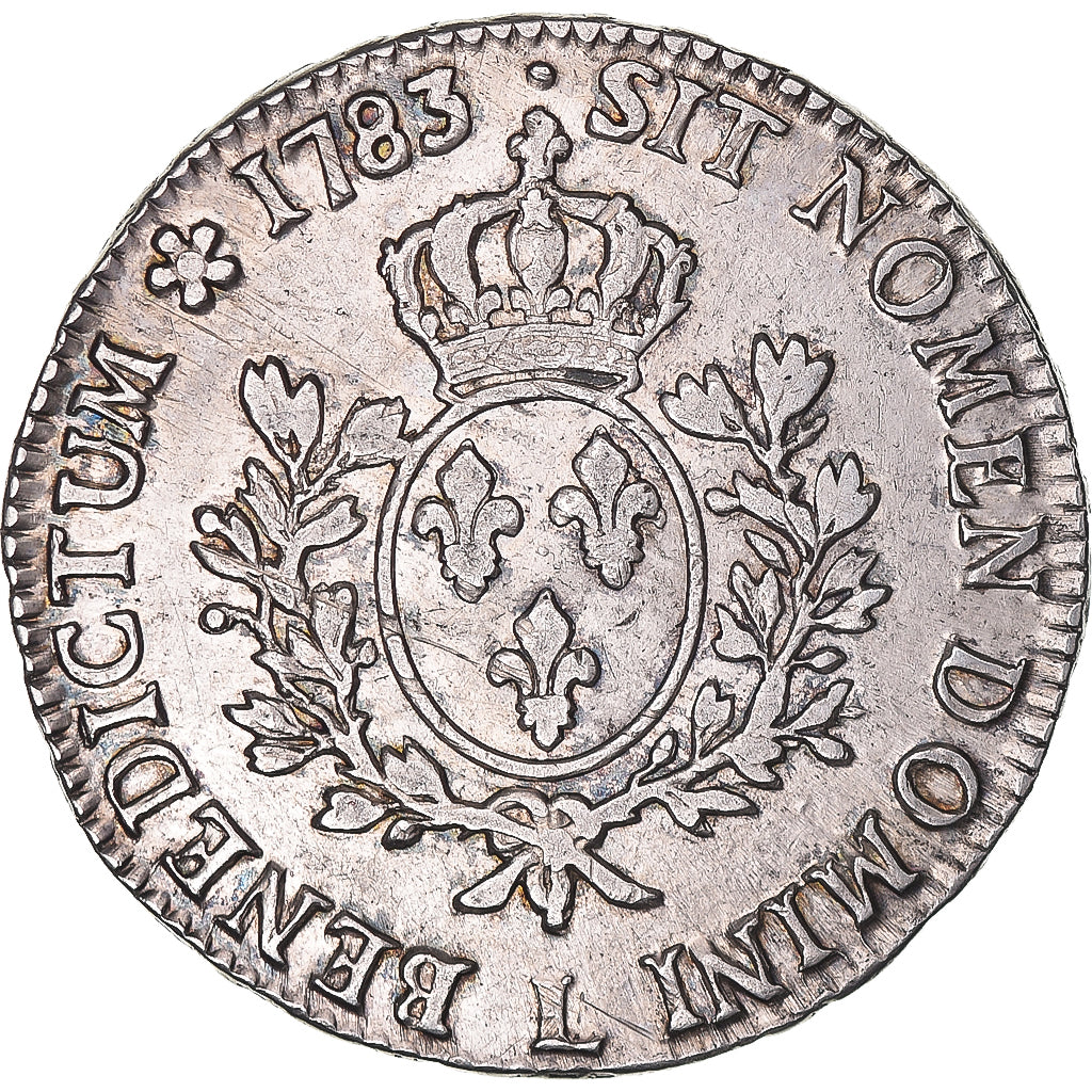 Coin, France, Louis XVI, Ecu aux branches d'olivier, 1783, Bayonne, VF(30-35)