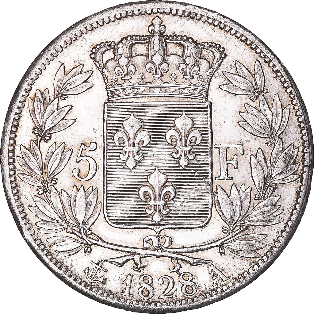 Monnaie, France, Charles X, 5 Francs, 1828, Paris, TTB+, Argent, KM:728.1