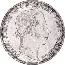 Moeda, Áustria, Franz Joseph I, Thaler, 1861, Vienna, AU(55-58), Prata, KM:2244
