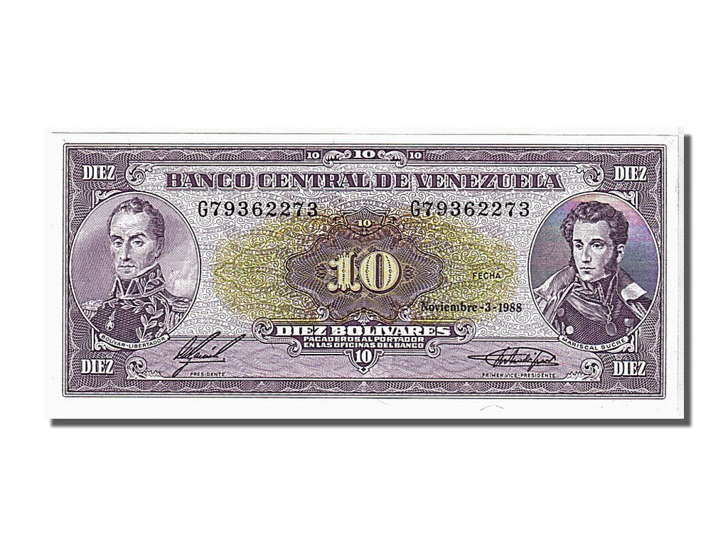 Venezuela, 10 Bolívares, 1988, 1988-11-03, FDS