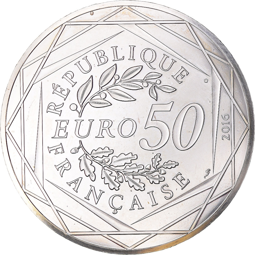França, Monnaie de Paris, 50 Euro, 2016, MS(65-70), Prata, Gadoury:EU835