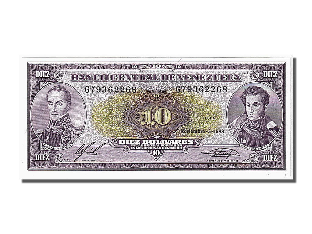 Banknote, Venezuela, 10 Bolívares, 1988, 1988-11-03, UNC(65-70)