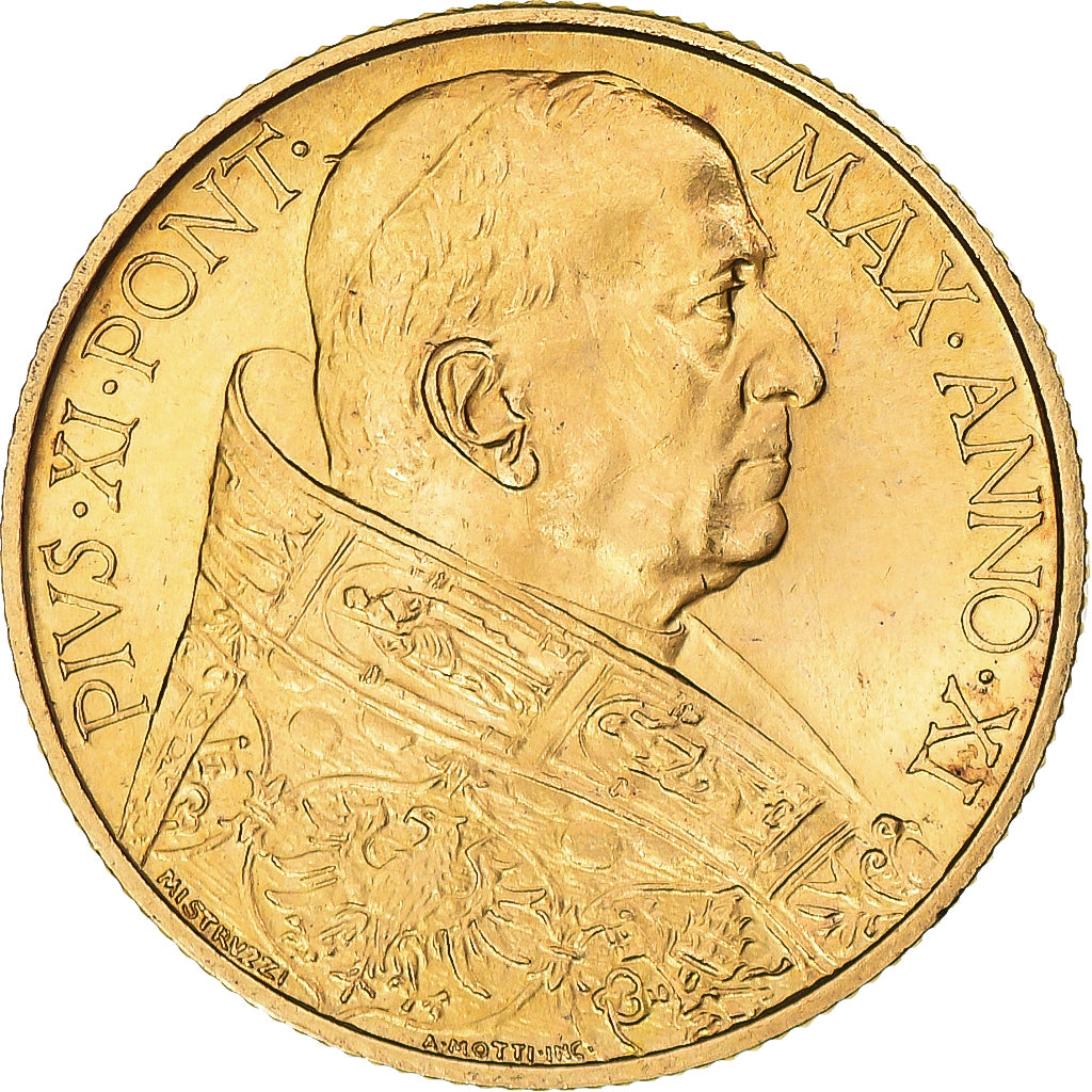 Moneta, CITTÀ DEL VATICANO, Pius XI, 100 Lire, 1932, Rome, FDC, Oro, KM:9