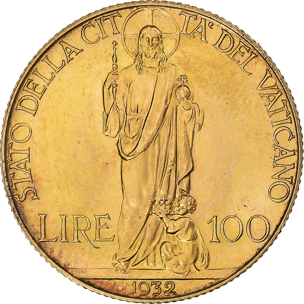 Moneta, CITTÀ DEL VATICANO, Pius XI, 100 Lire, 1932, Rome, FDC, Oro, KM:9