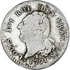 Coin, France, Constitution, 30 sols françois, 30 Sols, 1791, Limoges