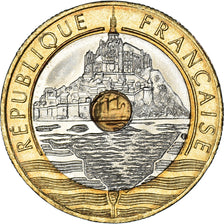 Coin, France, Mont Saint Michel, 20 Francs, 1992, Paris, AU(55-58)