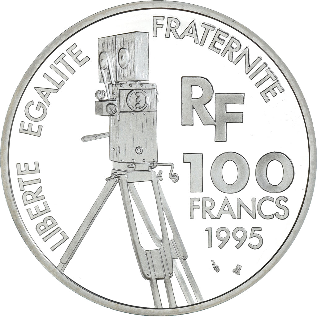 Munten, Frankrijk, Frères Lumière, 100 Francs, 1995, Paris, Proof, FDC