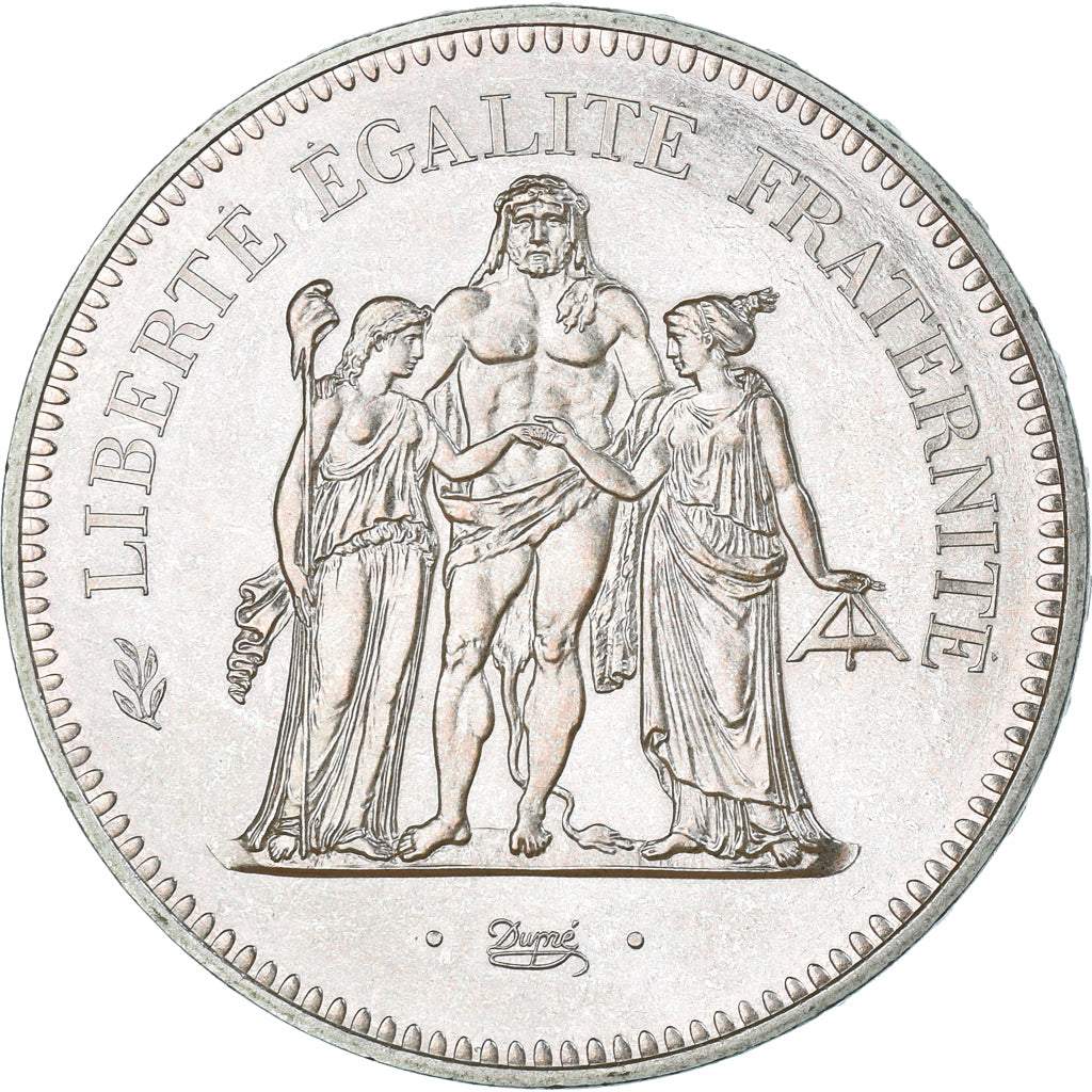 Coin, France, Hercule, 50 Francs, 1975, Paris, MS(65-70), Silver, KM:941.1
