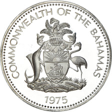Munten, Bahama's, Elizabeth II, 10 Dollars, 1975, Franklin Mint, U.S.A., Proof