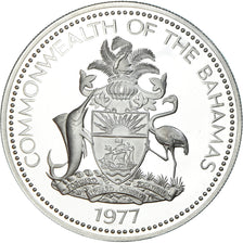 Monnaie, Bahamas, Elizabeth II, 5 Dollars, 1977, Franklin Mint, U.S.A., Proof