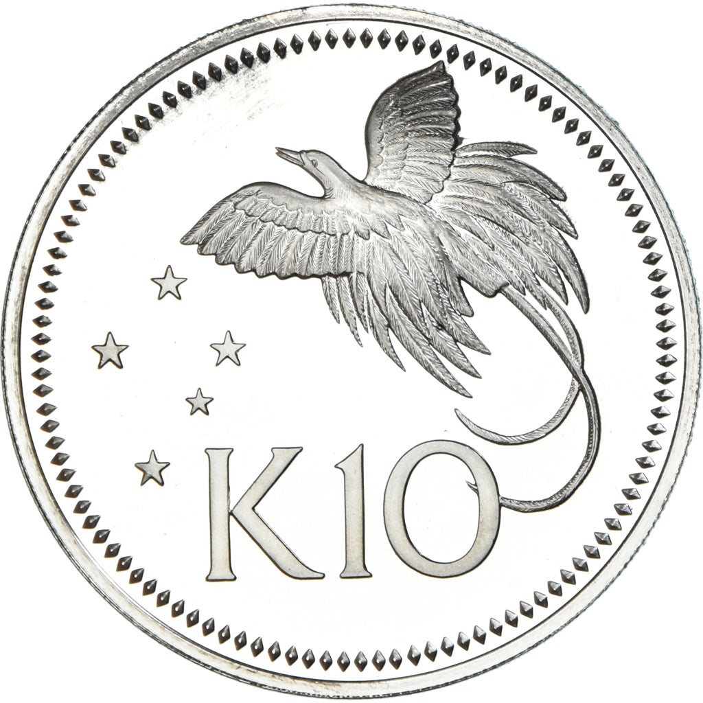 Monnaie, Papouasie-Nouvelle-Guinée, 10 Kina, 1976, Franklin Mint, Proof, FDC