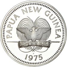 Munten, Papoea Nieuw Guinea, 10 Kina, 1975, Franklin Mint, Proof, FDC, Zilver