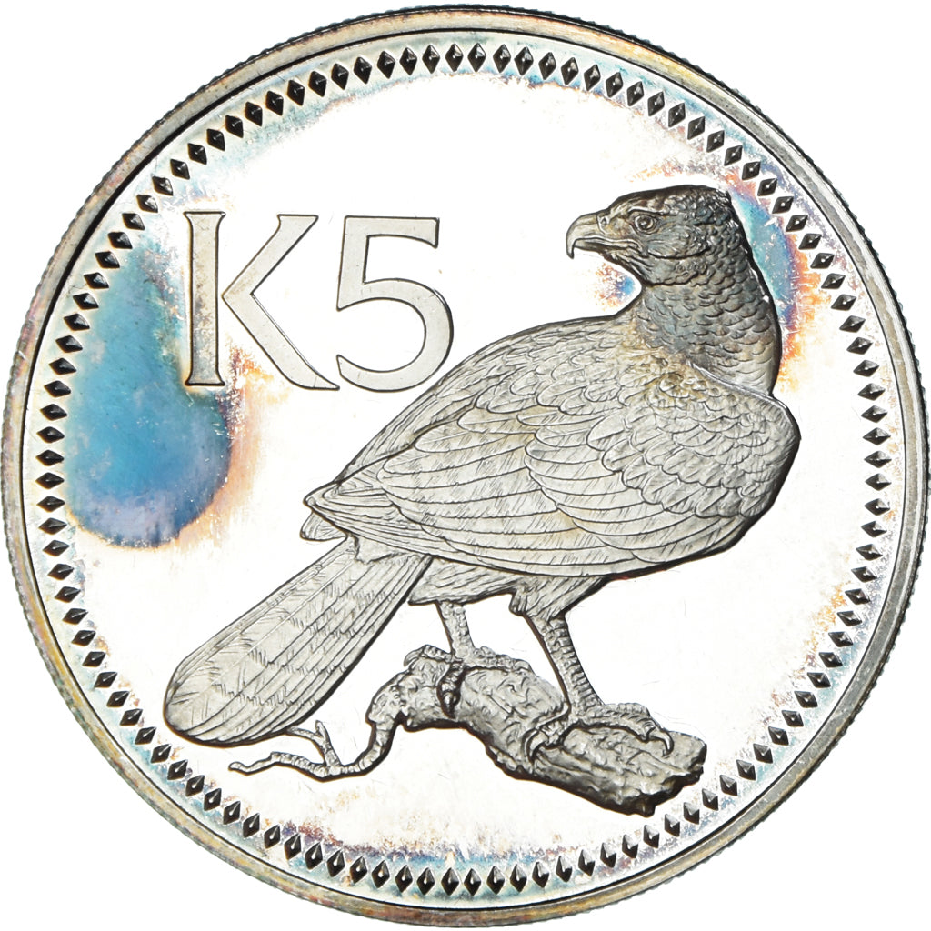 Monnaie, Papouasie-Nouvelle-Guinée, 5 Kina, 1976, Proof, FDC, Argent, KM:7a