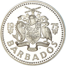 Monnaie, Barbade, 5 Dollars, 1975, Franklin Mint, Proof, FDC, Argent, KM:16a