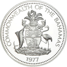Coin, Bahamas, Elizabeth II, 2 Dollars, 1977, Franklin Mint, U.S.A., Proof