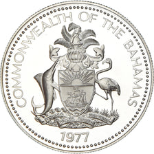 Moneta, Bahamy, Elizabeth II, Dollar, 1977, Franklin Mint, U.S.A., Proof