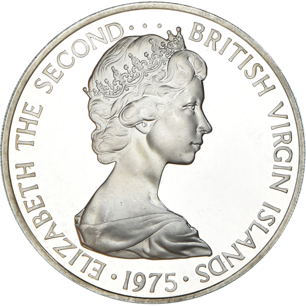 Münze, BRITISH VIRGIN ISLANDS, Elizabeth II, Dollar, 1975, Franklin Mint