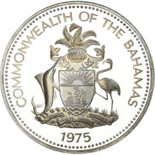 Coin, Bahamas, Elizabeth II, 2 Dollars, 1975, Franklin Mint, U.S.A., Proof