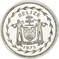 Moneta, Belize, 5 Dollars, 1975, Franklin Mint, Proof, MS(65-70), Miedź-Nikiel