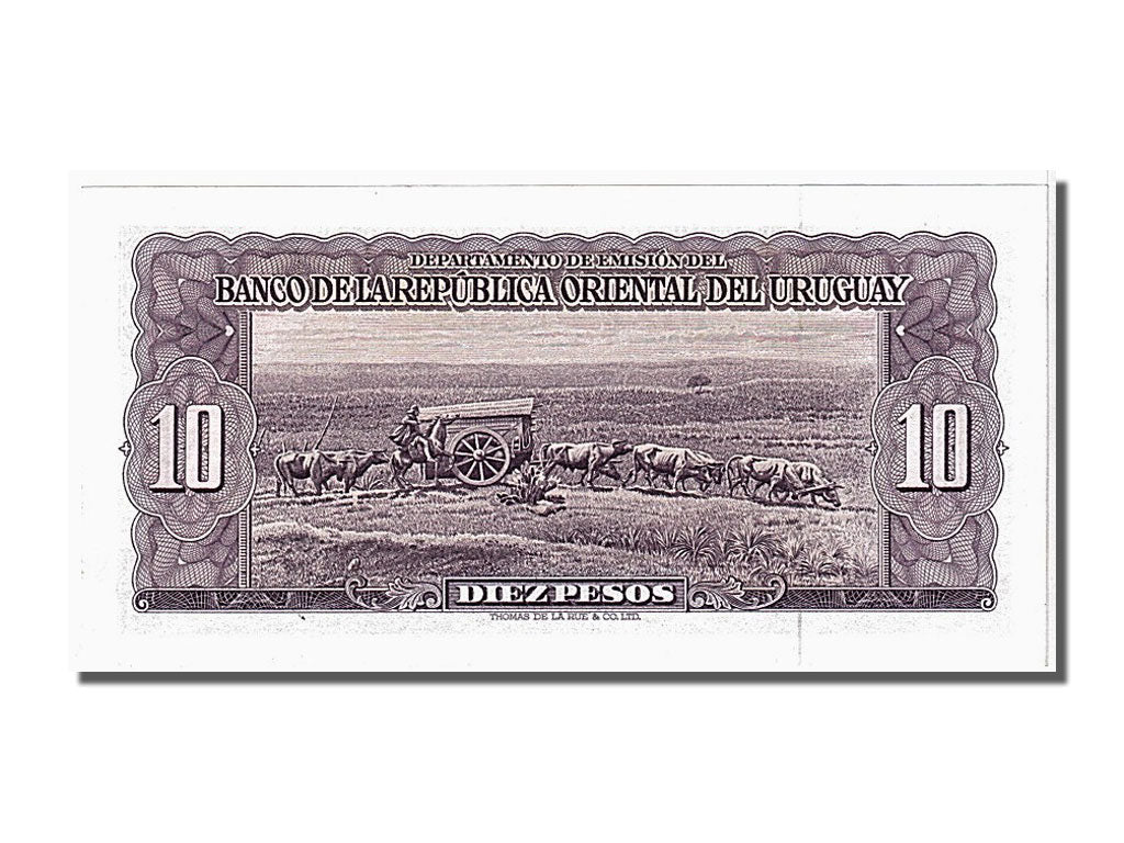 Biljet, Uruguay, 10 Pesos, 1967, NIEUW
