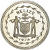 Coin, Belize, 5 Dollars, 1974, Franklin Mint, Proof, MS(65-70), Copper-nickel