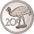 Moneta, Papua Nuova Guinea, 20 Toea, 1975, Proof, FDC, Rame-nichel, KM:5