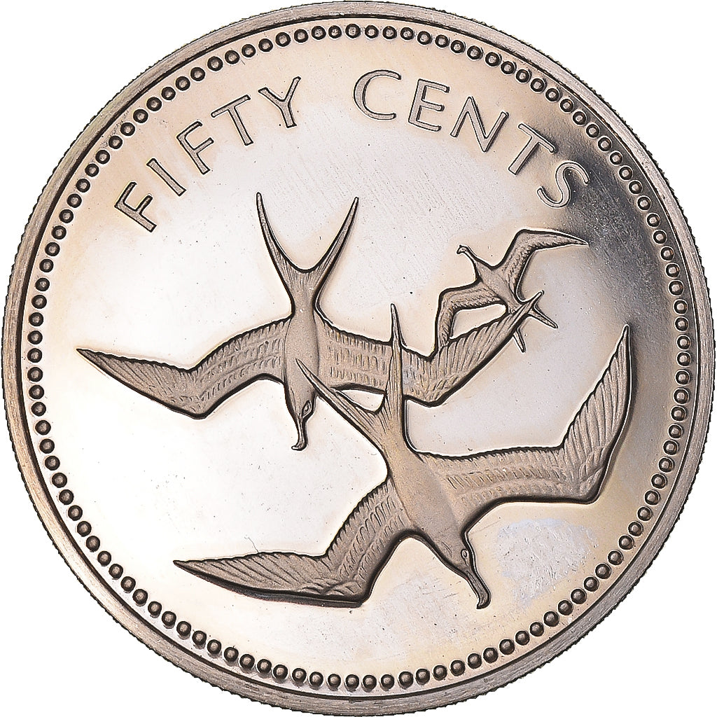 Coin, Belize, 50 Cents, 1974, Franklin Mint, Proof, MS(65-70), Copper-nickel