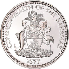 Monnaie, Bahamas, Elizabeth II, 50 Cents, 1977, Franklin Mint, U.S.A., Proof