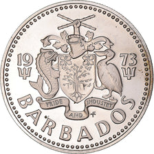 Monnaie, Barbade, 25 Cents, 1973, Franklin Mint, Proof, FDC, Cupro-nickel, KM:13