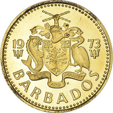 Monnaie, Barbade, 5 Cents, 1973, Franklin Mint, Proof, FDC, Laiton, KM:11