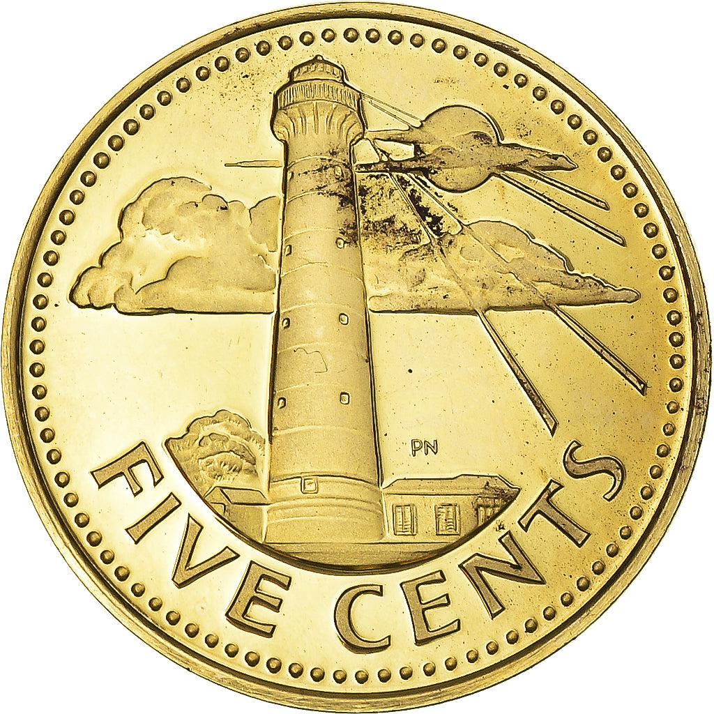 Monnaie, Barbade, 5 Cents, 1973, Franklin Mint, Proof, FDC, Laiton, KM:11