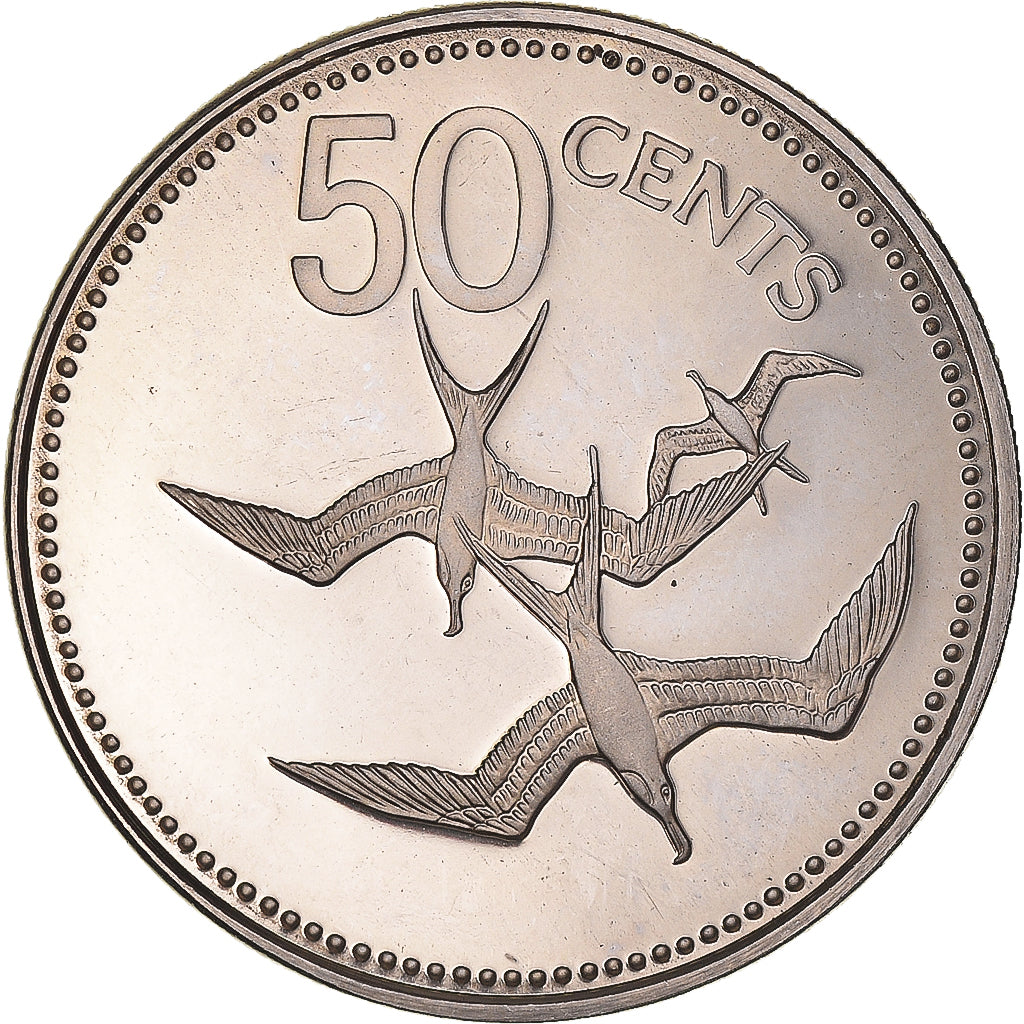 Monnaie, Belize, 50 Cents, 1975, Franklin Mint, Proof, FDC, Cupro-nickel, KM:50