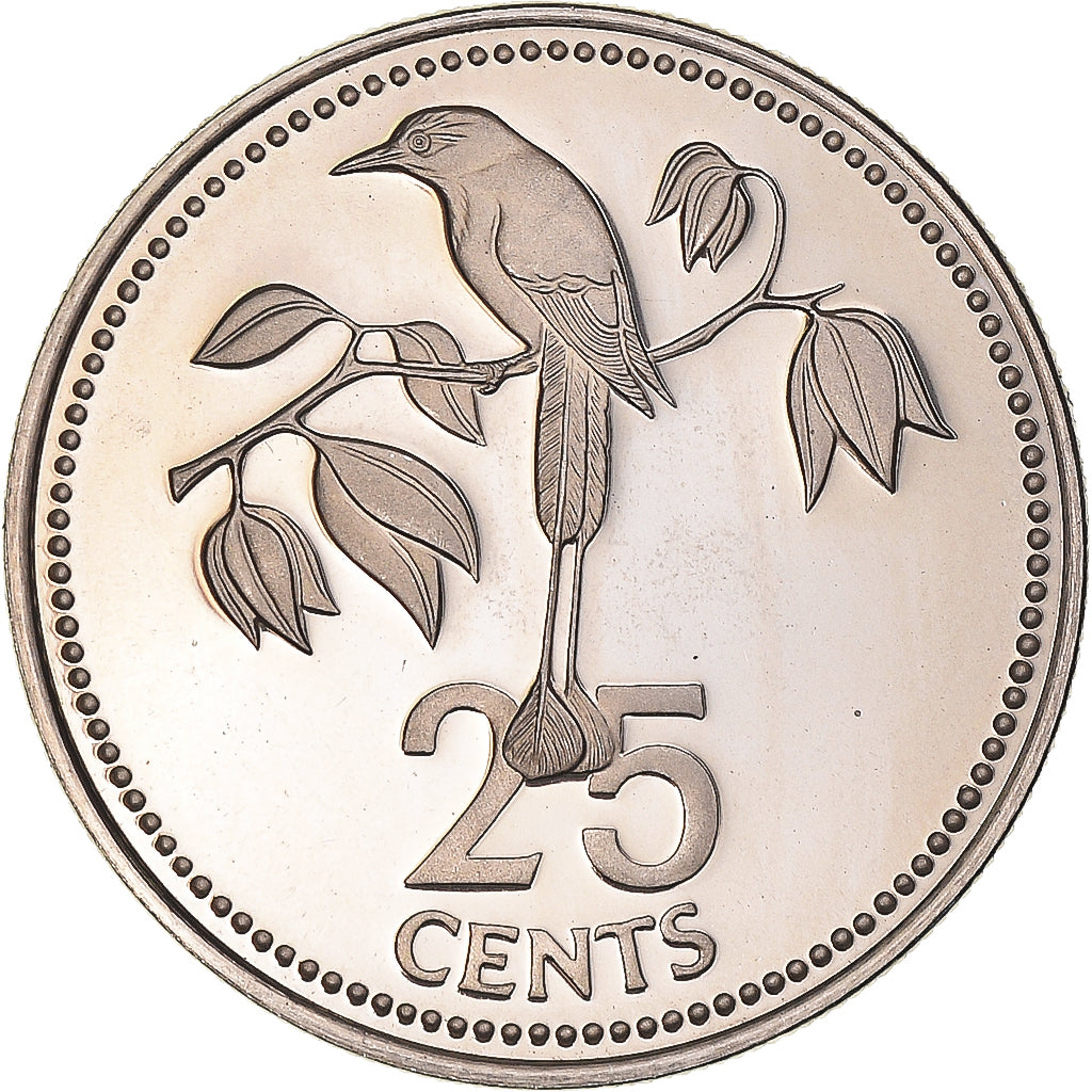 Monnaie, Belize, 25 Cents, 1975, Franklin Mint, Proof, FDC, Cupro-nickel, KM:49