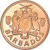 Coin, Barbados, Cent, 1975, Franklin Mint, Proof, MS(65-70), Bronze, KM:10