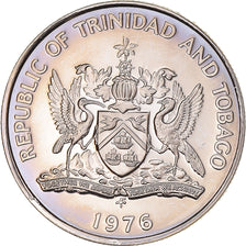 Münze, TRINIDAD & TOBAGO, 25 Cents, 1976, Proof, STGL, Kupfer-Nickel, KM:32