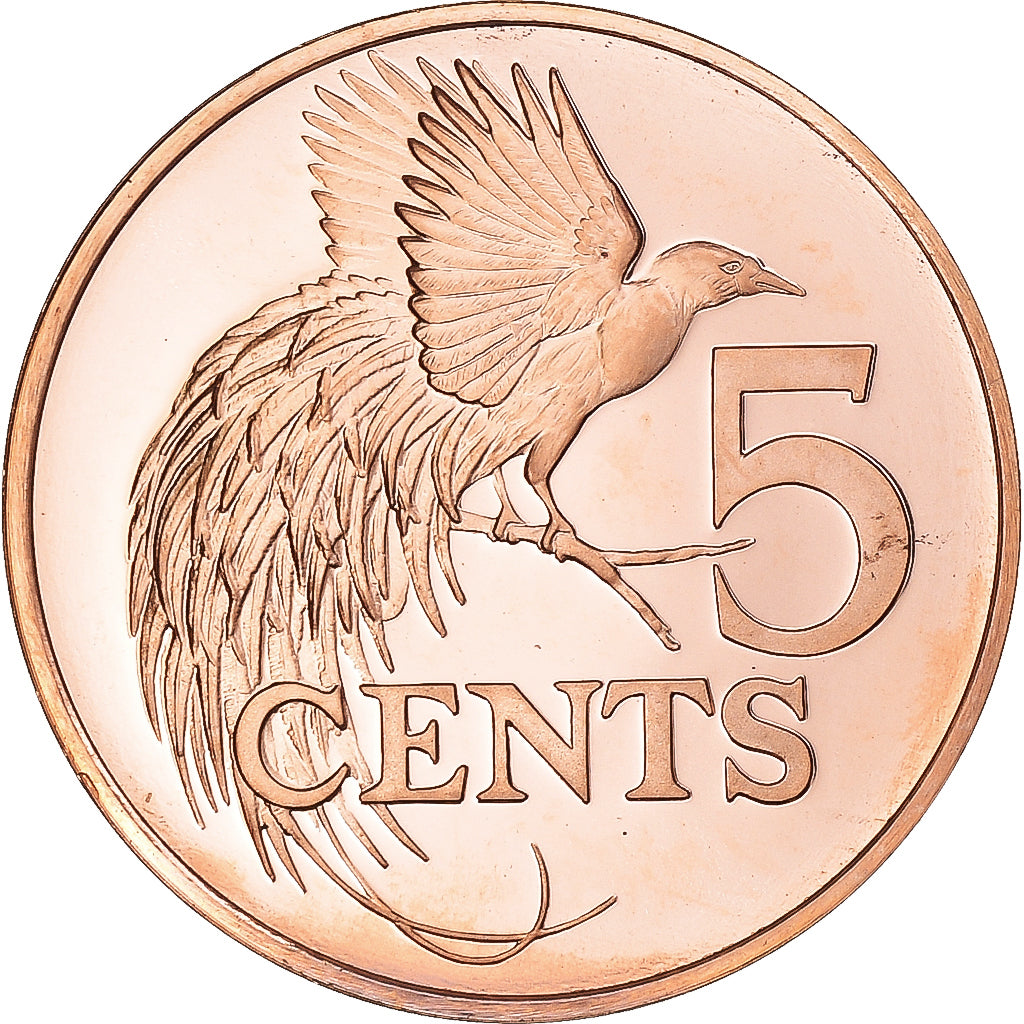 Monnaie, Trinité-et-Tobago, 5 Cents, 1976, Proof, FDC, Bronze, KM:30