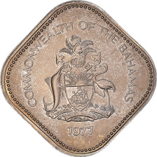 Moneta, Bahamas, Elizabeth II, 15 Cents, 1977, Franklin Mint, U.S.A., Proof