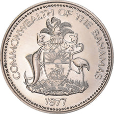Moneta, Bahamy, Elizabeth II, 5 Cents, 1977, Franklin Mint, U.S.A., Proof