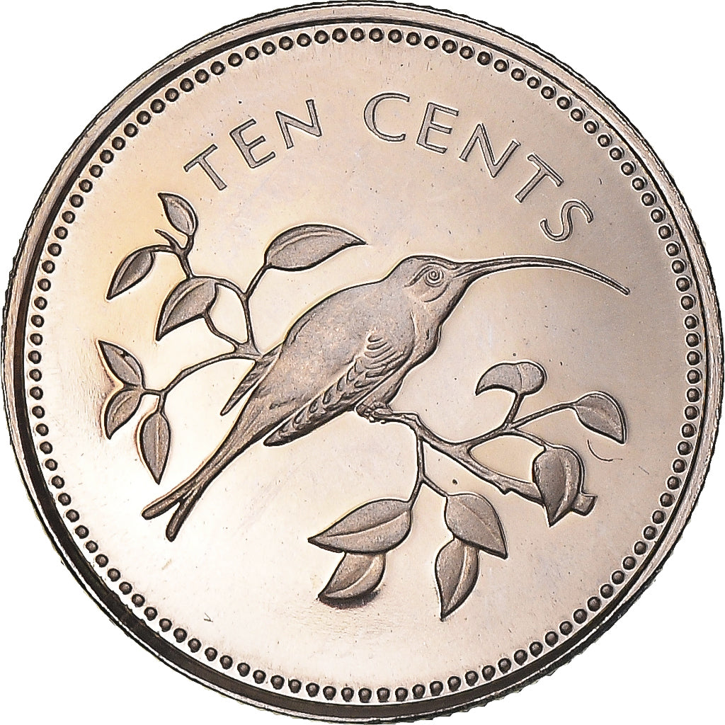 Monnaie, Belize, 10 Cents, 1974, Franklin Mint, Proof, FDC, Cupro-nickel, KM:40