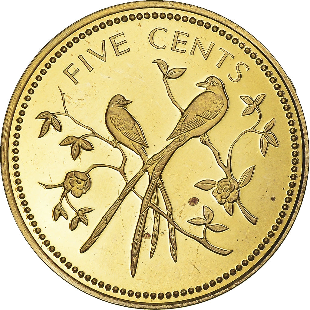 Monnaie, Belize, 5 Cents, 1974, Franklin Mint, Proof, FDC, Nickel-Cuivre, KM:39