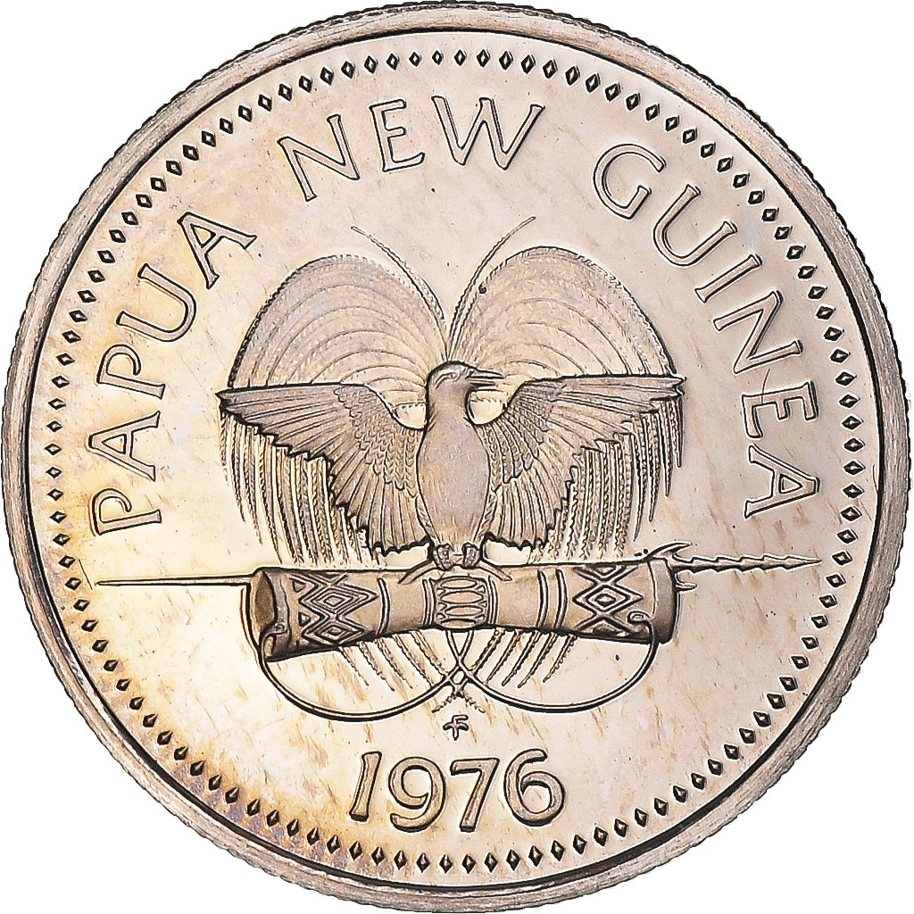 Moneta, Papua Nuova Guinea, 5 Toea, 1976, Franklin Mint, Proof, FDC