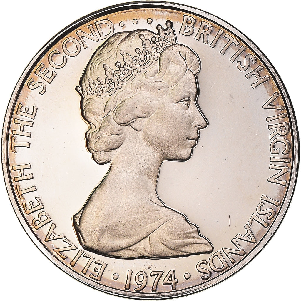 Coin, BRITISH VIRGIN ISLANDS, Elizabeth II, 10 Cents, 1974, Franklin Mint