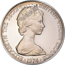 Monnaie, Îles Vierges britanniques, Elizabeth II, 10 Cents, 1974, Franklin