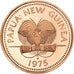 Münze, Papua New Guinea, Toea, 1975, Franklin Mint, Proof, STGL, Bronze, KM:1