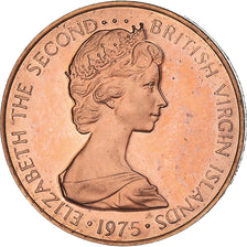 Monnaie, Îles Vierges britanniques, Elizabeth II, Cent, 1975, Franklin Mint
