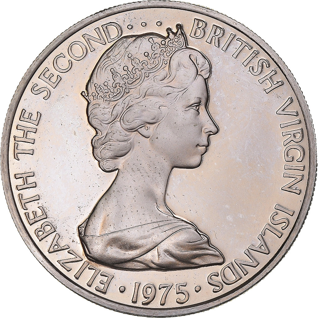 Coin, BRITISH VIRGIN ISLANDS, Elizabeth II, 25 Cents, 1975, Franklin Mint
