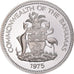 Moneda, Bahamas, Elizabeth II, 25 Cents, 1975, Franklin Mint, U.S.A., Proof