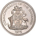 Moeda, Baamas, Elizabeth II, 5 Cents, 1975, Franklin Mint, U.S.A., Proof